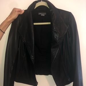 Vince Black Leather Jacket Size XS WORN 4 TIMES